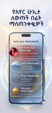 Weather Alerts — notification history on phone