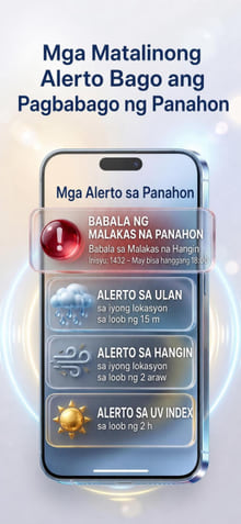 Weather Alerts — notification history on phone