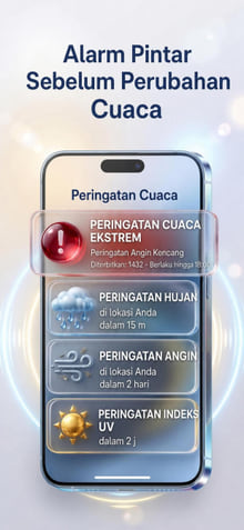 Weather Alerts — notification history on phone